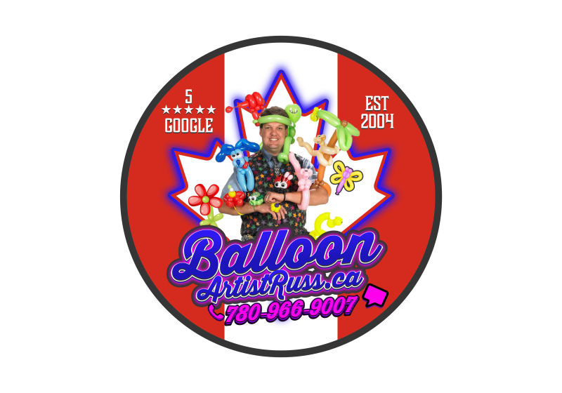 BalloonArtistRuss.ca Logo Circle PNG Edmonton Balloon Artist